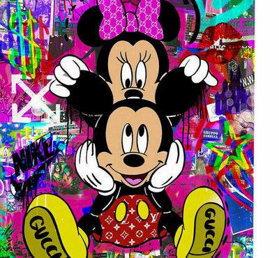 Leinwand Bilder Mickey Disney Kunst Pop Art Wandbilder - Hochwertiger Kunstdruck A3860