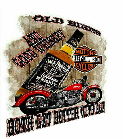 Leinwand Digital Art Bikers Jack Daniel's Wandbilder Hochwertiger Kunstdruck P5312