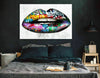 Leinwand Lippen Mund Pop Art Kunst Bilder Wandbilder - Hochwertiger Kunstdruck B8147