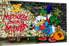 Pop Art Donald Duck Money Leinwand Bilder Wandbilder - Hochwertiger Kunstdruck B8102