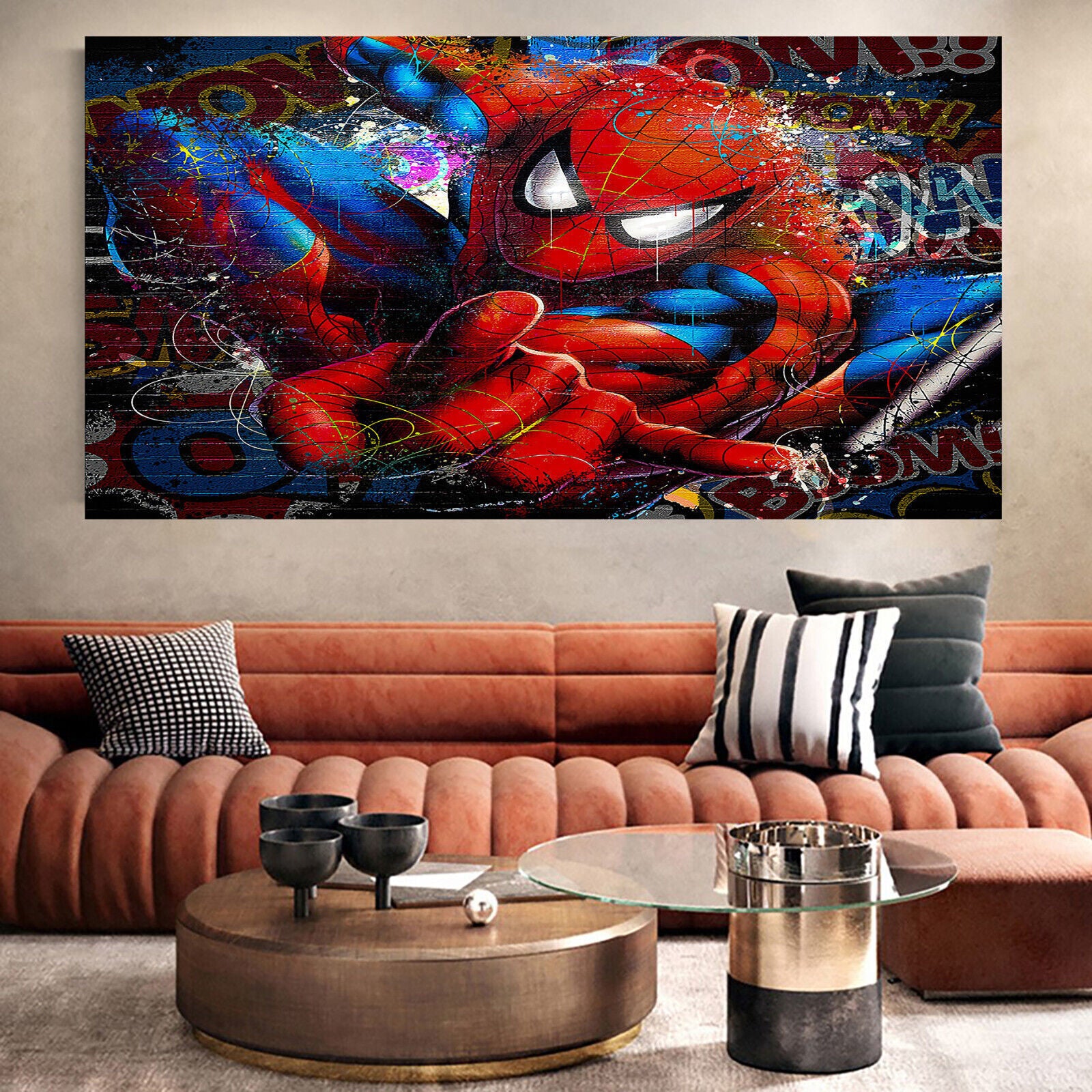 Magic Canvas Art Spider- Man Held Pop Art Leinwandbild 1- teilig