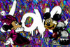 Pop Art Micky Maus Love Leinwand Bilder Wandbilder - Hochwertiger Kunstdruck B8008