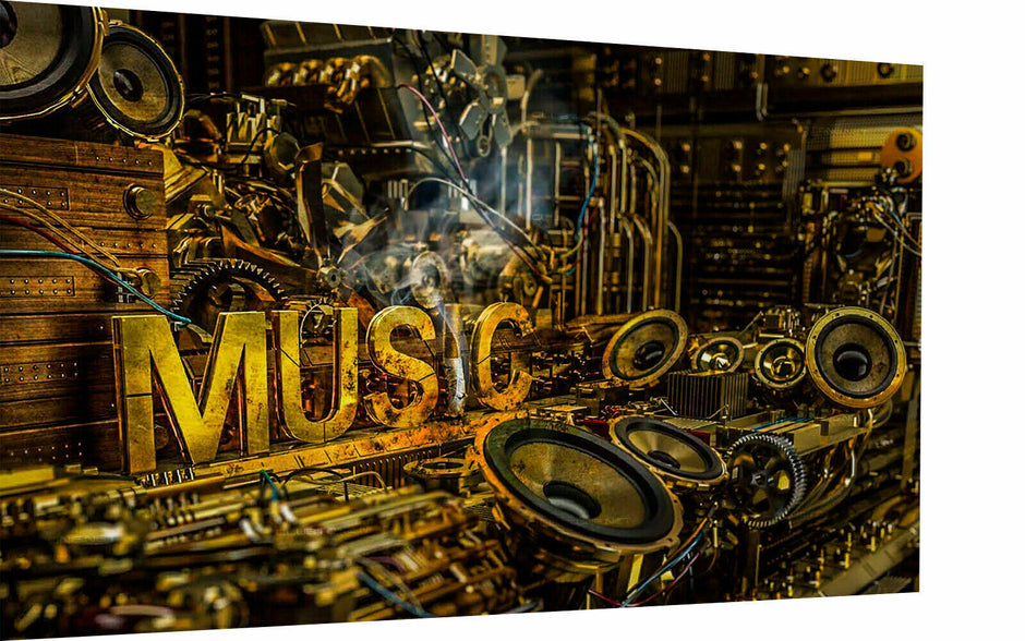 Leinwand Bilder Wandbilder Musik Instrumente Töne - Hochwertiger Kunstdruck A3354