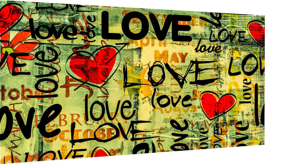 Leinwand Liebe Love Geschenk Bilder Wandbilder - Hochwertiger Kunstdruck A3768