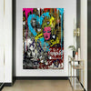 Pop Art Leinwand Kunst Art Bilder Wandbilder - Hochwertiger Kunstdruck B8057