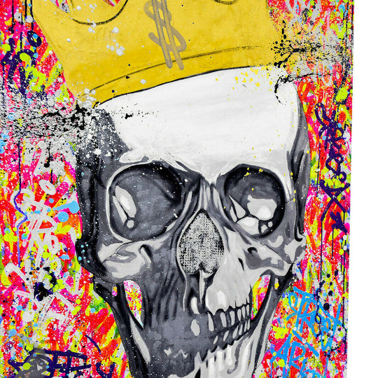 Abstrakt Totenkopf Leinwand Bilder Wandbilder - Hochwertiger Kunstdruck B8040