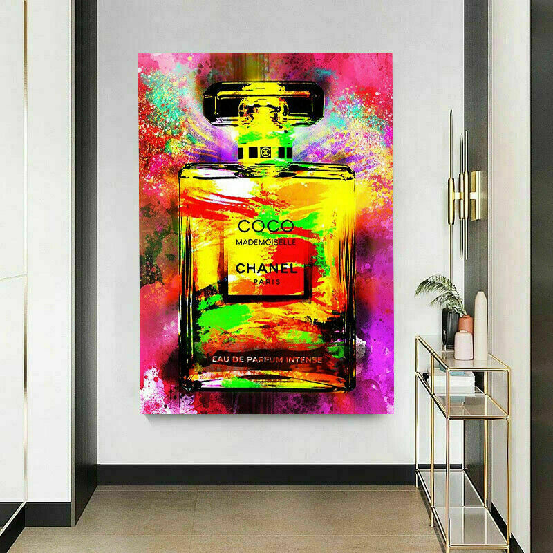 Pop Art Parfum Leinwand Bilder Wandbilder - Hochwertiger Kunstdruck P5382