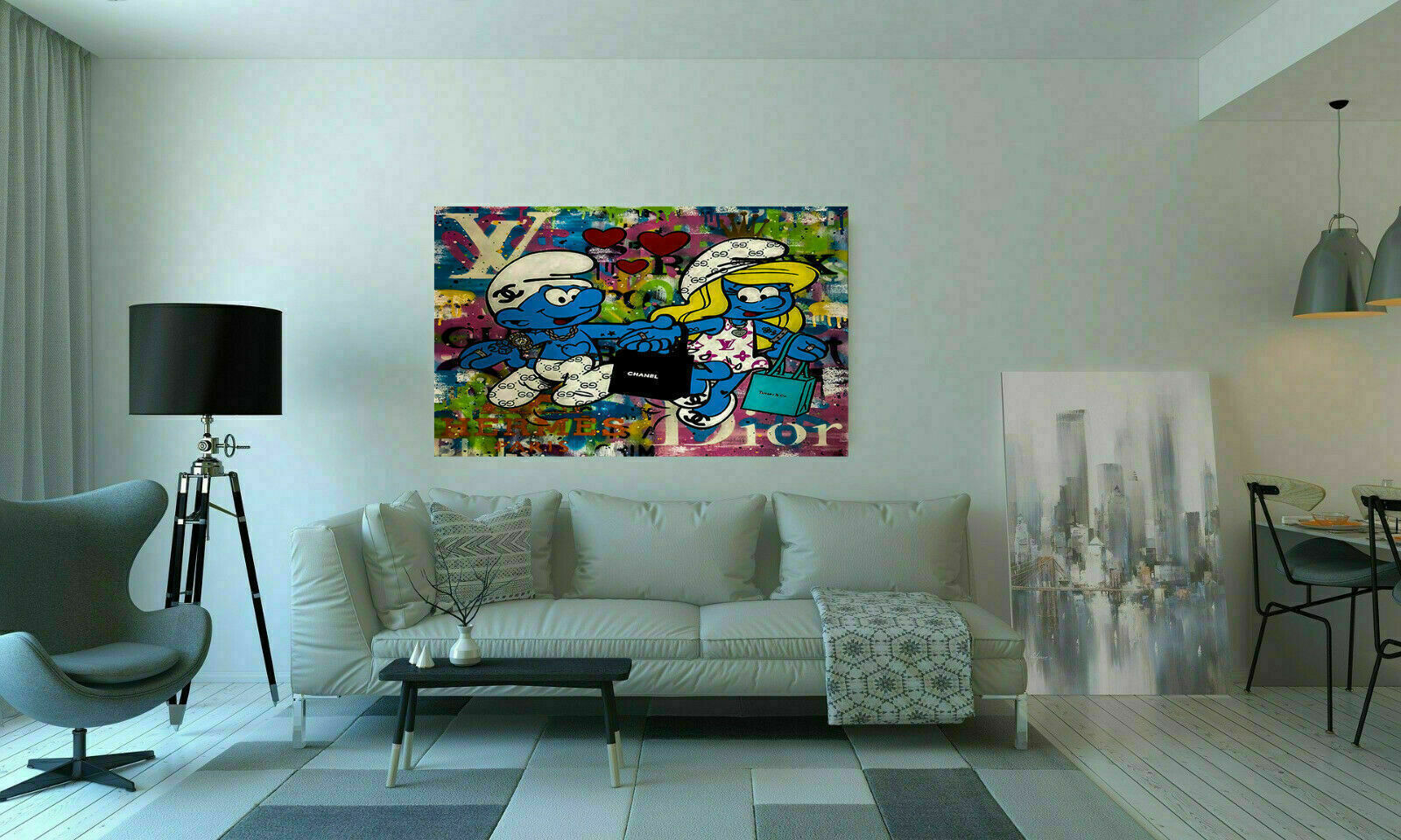 Pop Art Pluto Hund Leinwand Bilder Wandbilder - Hochwertiger Kunstdruck B8027