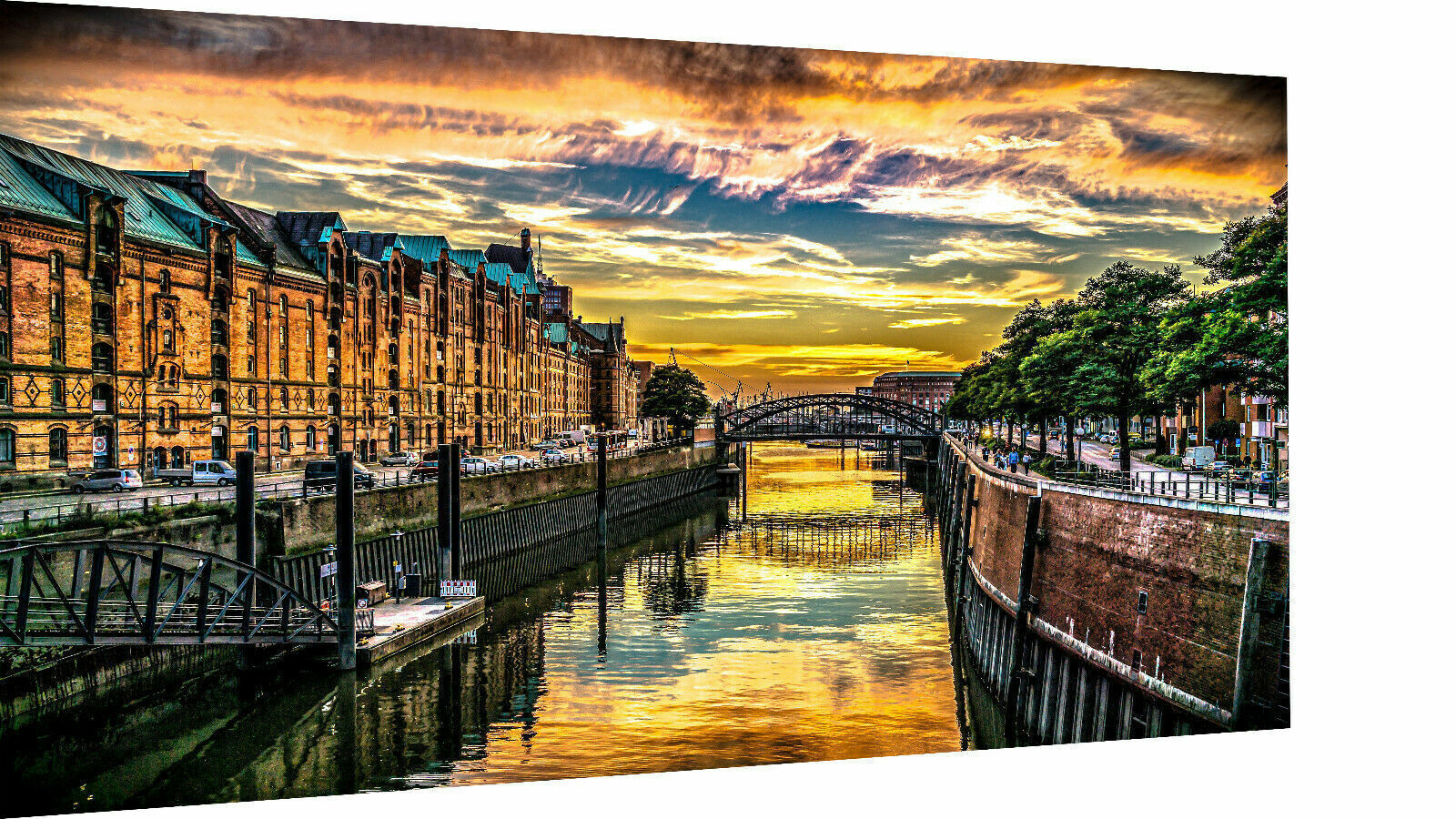 Stadt Reisen Urlaubs Hamburg Hafen See Travel Bilder- Hochwertiger Kunstdruck A3104