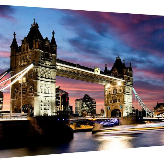 Leinwand Skyline London Tower Bridge Bilder Wandbilder - Hochwertiger Kunstdruck P5085