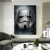 Star Wars Abstrakt Gesicht  Leinwand Bilder Wandbilder - Hochwertiger Kunstdruck B8114