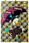 Pop Art Donald Duck Scheine Leinwand Bilder Wandbilder - Hochwertiger Kunstdruck B8011