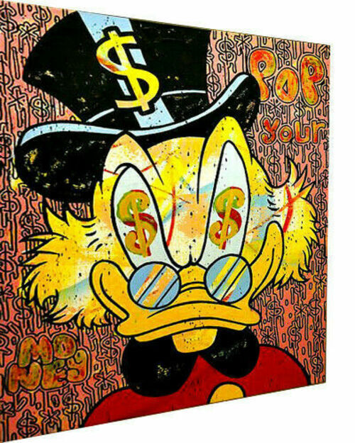 Leinwand Pop Art Donald Duck Bilder Wandbilder - Hochwertiger Kunstdruck B8304