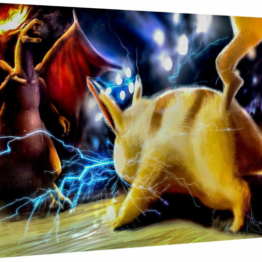 Leinwand Pokemon Pikachu  Anime Bilder Wandbilder - Hochwertiger Kunstdruck A3777