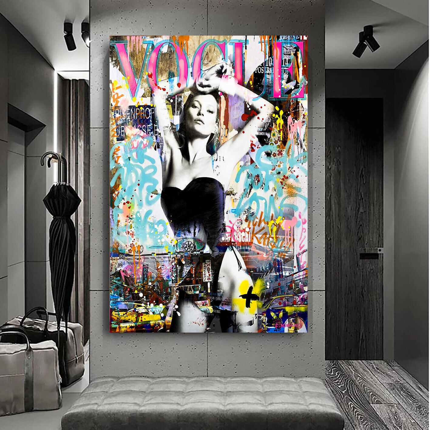 Leinwand Bilder Pop Art Kunst Gemälde Wandbilder-Hochwertiger Kunstdruck B8277