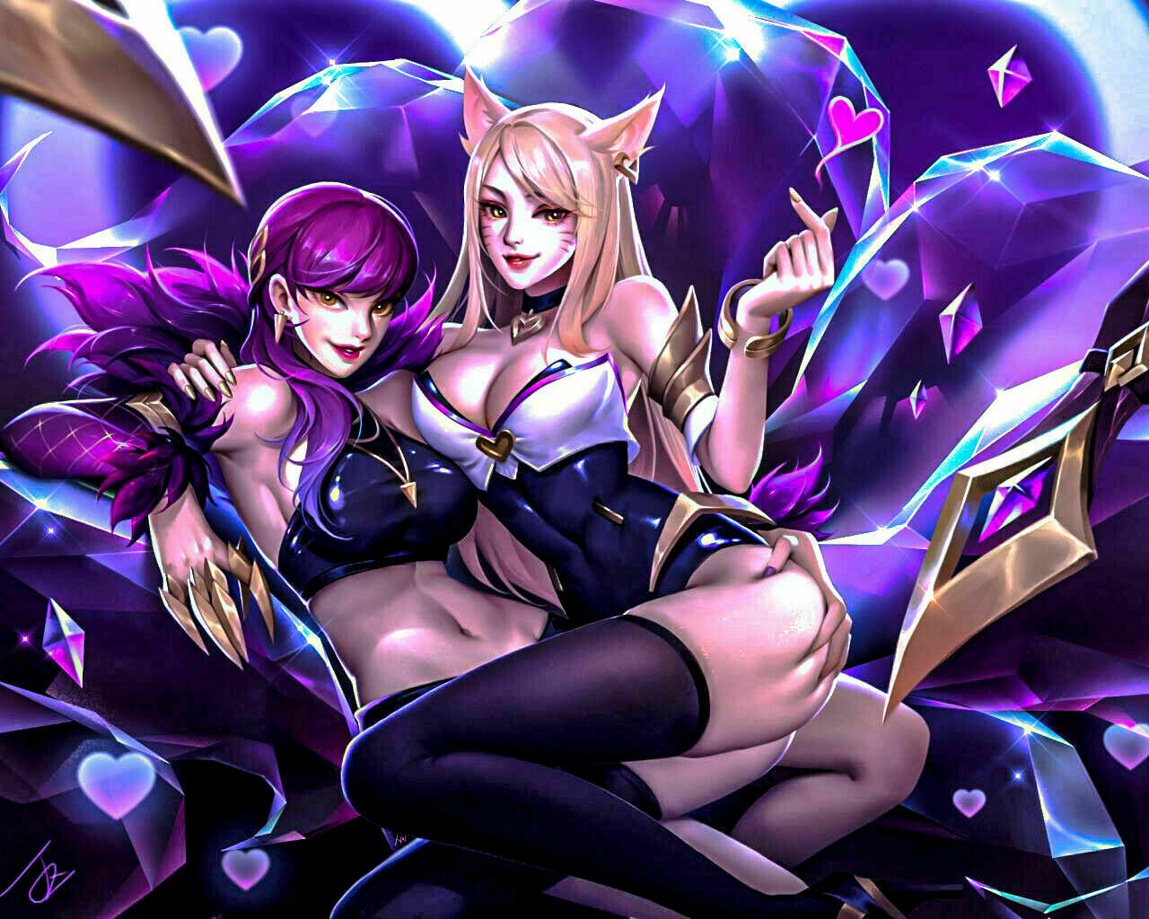 Leinwand Bilder Wandbilder LOL KDA Ahri Eve Games - Hochwertiger Kunstdruck A3177