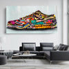 Abstrakte Schuhe Sneaker Leinwand Bilder Wandbilder - Hochwertiger Kunstdruck B8044