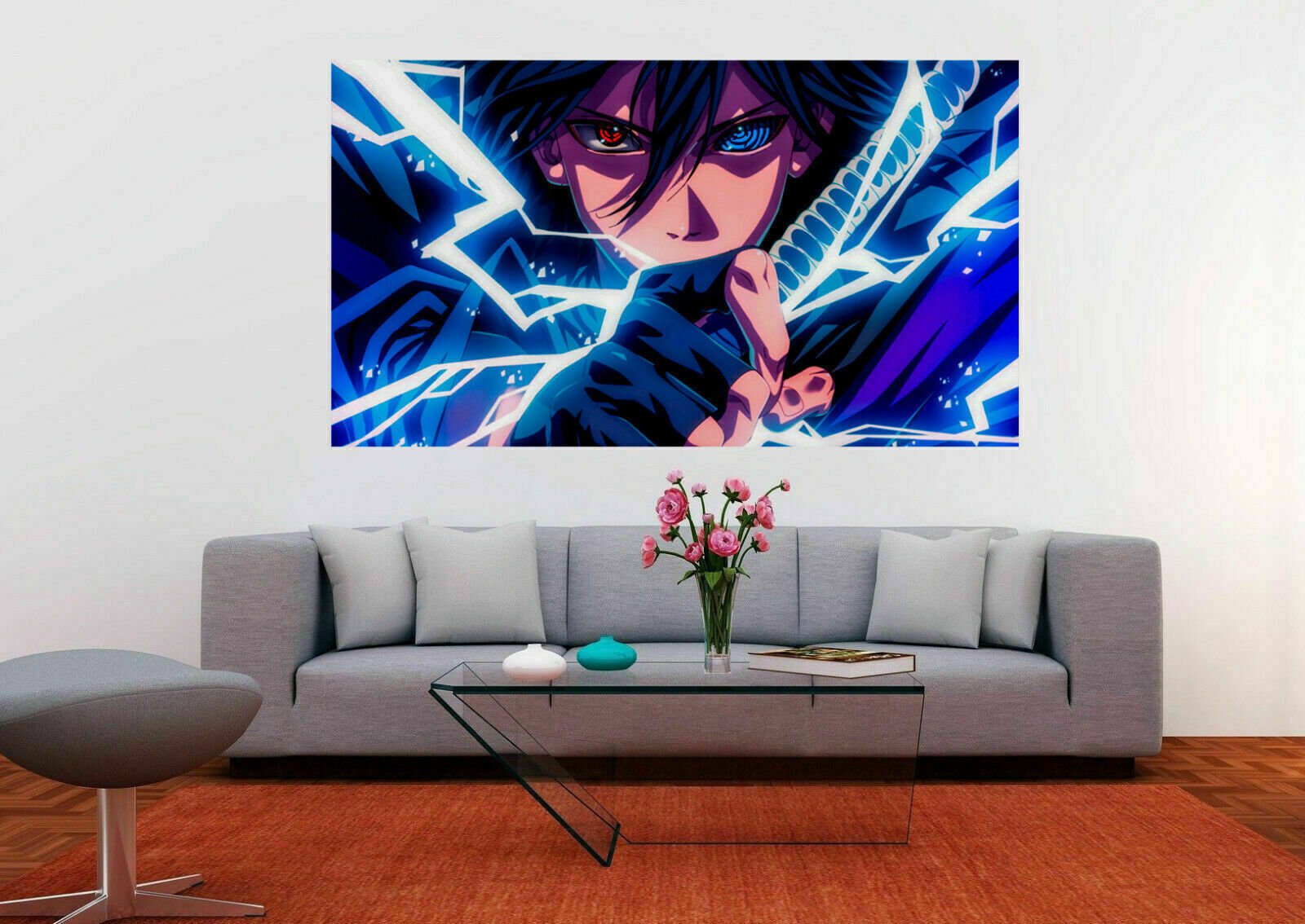 Naruto Sasuke Anime Leinwand Bilder Wandbilder - Hochwertiger Kunstdruck A3706