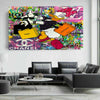 Pop Art Daisy Duck Lifestyle Leinwand Bilder Wandbilder -Hochwertiger Kunstdruck B8025