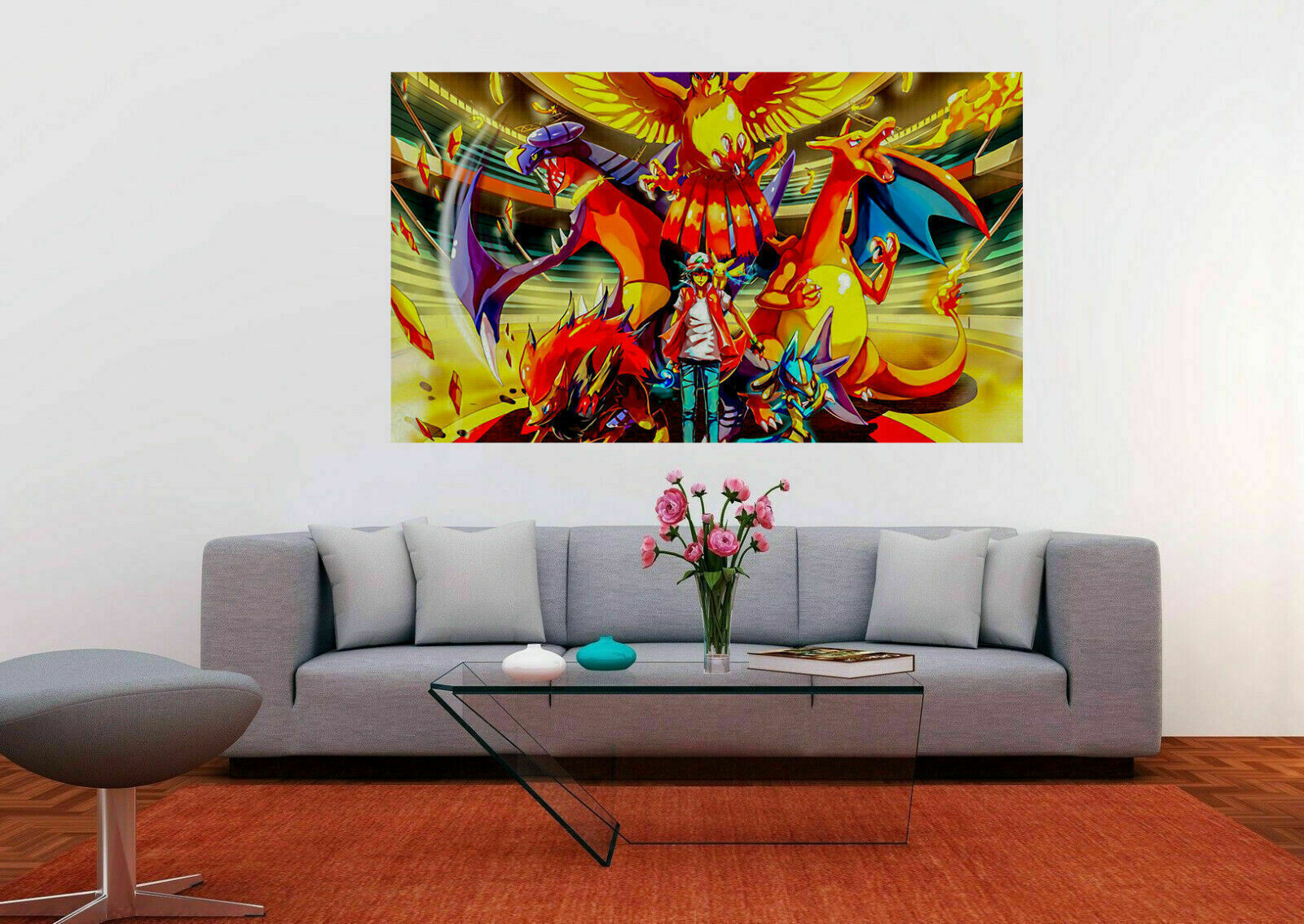 Leinwand Pokemon Anime Serie Bilder Wandbilder - Hochwertiger Kunstdruck A3726