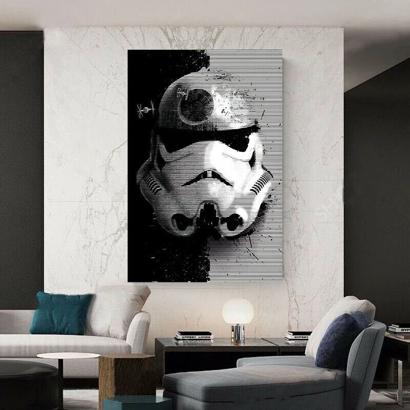 Star Wars Abstrakt Gesicht Leinwand Bilder Wandbilder - Hochwertiger Kunstdruck B8112