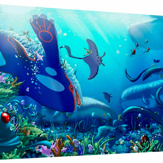 Leinwand Pokemon Wasser Anime Bilder Wandbilder - Hochwertiger Kunstdruck A3767