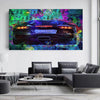 Leinwand Bilder Pop Art Sportwagen Luxus Auto Wandbilder-Hochwertiger Kunstdruck B8270