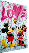 Leinwand Bilder Micky & Minnie love Pop Art Wandbilder - Hochwertiger Kunstdruck B8254