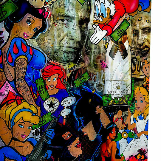 Pop Art Leinwand Kunst Art Bilder Wandbilder - Hochwertiger Kunstdruck B8051