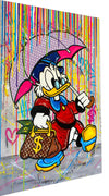 Leinwand Bilder Dagobert Duck Schirm Pop Art Wandbilder -Hochwertiger Kunstdruck B8214