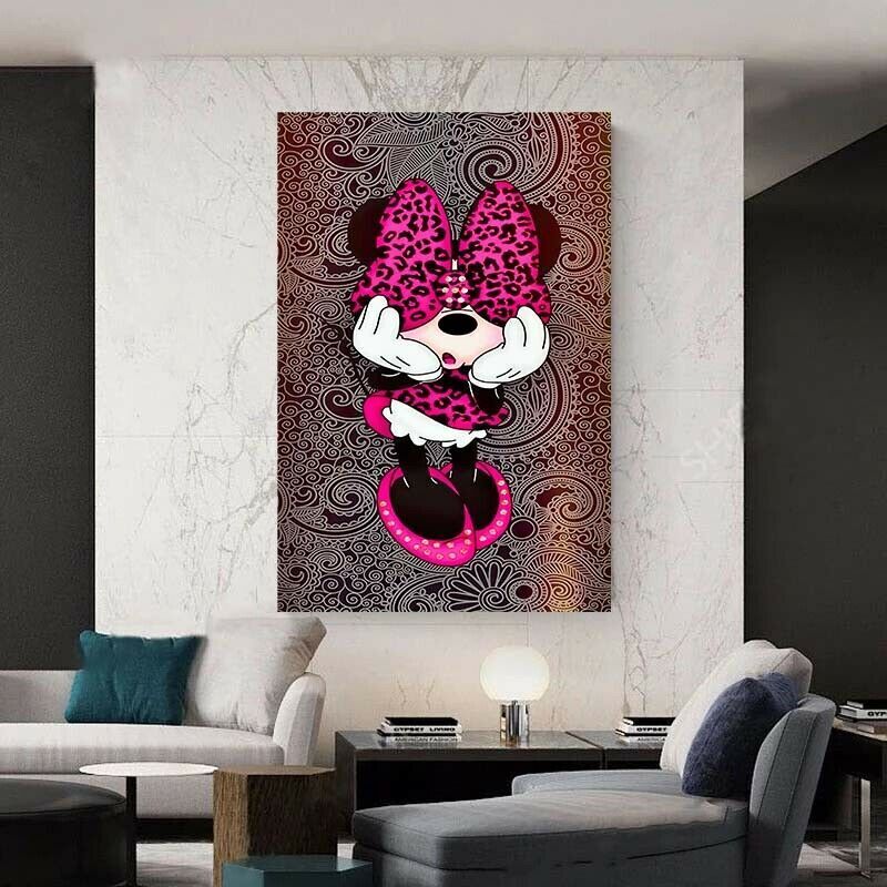 Leinwand Pop Art Minnie Maus Bilder Wandbilder - Hochwertiger Kunstdruck B8178