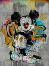 Leinwand Pop Art Micky Maus Love Bilder Wandbilder - Hochwertiger Kunstdruck B8310