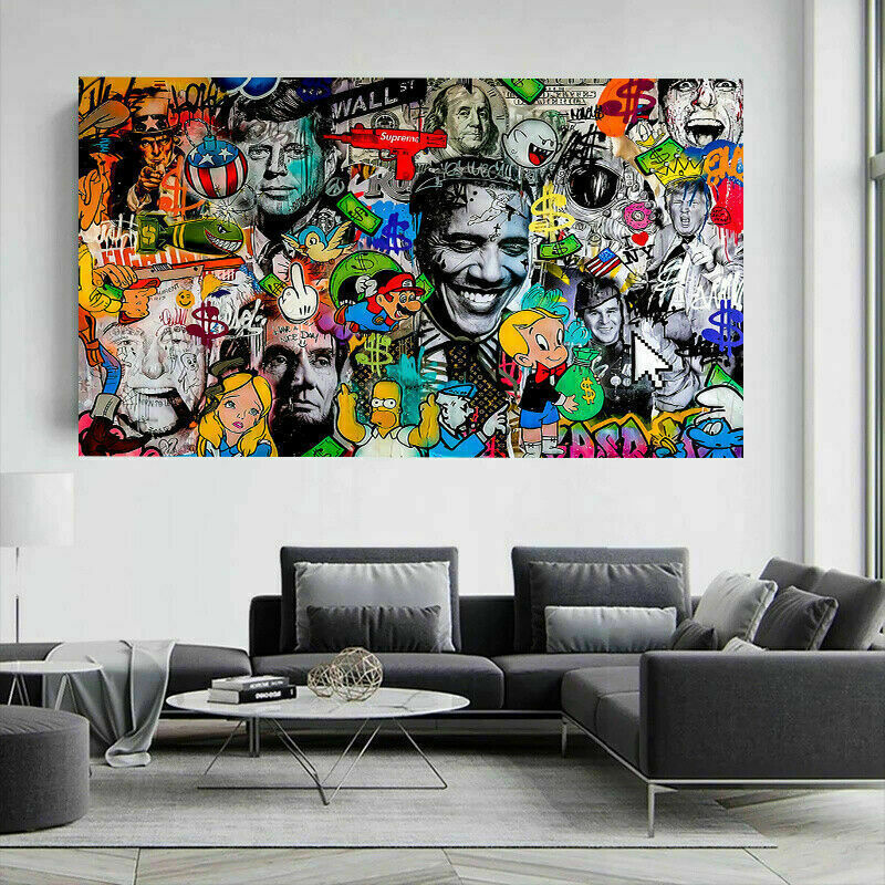 Pop Art Stars Leinwand Bilder Wandbilder - Hochwertiger Kunstdruck B8048