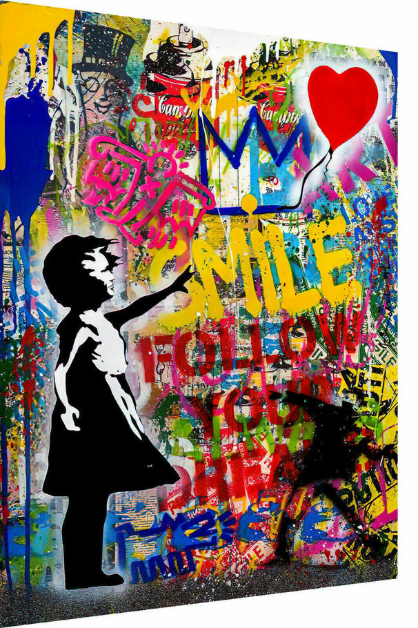 Pop Art follow your dreams Leinwand Bilder Wandbilder - Hochwertiger Kunstdruck B8163