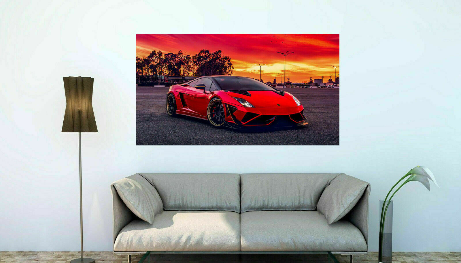 Leinwand Autos Sportwagen Lamborghini Bilder Wandbilder -Hochwertiger Kunstdruck A3591