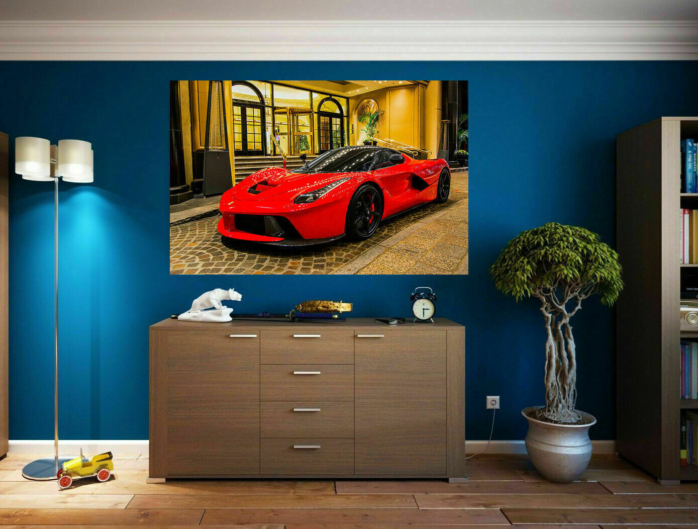 Leinwand Ferrari Luxus Autos Bilder Wandbilder - Hochwertiger Kunstdruck A3776