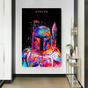 Hunter Star Wars Abstrakt Leinwand Bilder Wandbilder - Hochwertiger Kunstdruck B8116