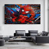 Leinwand Bilder Spider-  Man Held  Pop Art Wandbilder - Hochwertiger Kunstdruck B8209