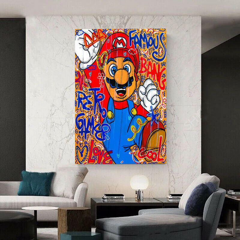 Pop Art Mario Kart Spiel Leinwand Bilder Wandbilder - Hochwertiger Kunstdruck B8131