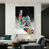 Pop Art Mittelfinger Hand Leinwand Bilder Wandbilder - Hochwertiger Kunstdruck B8148