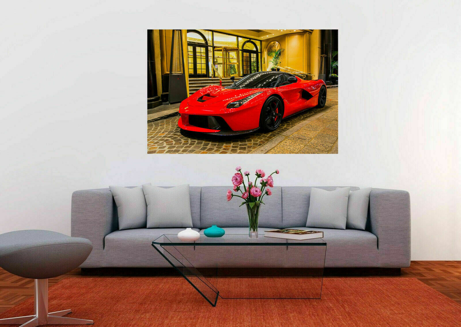 Leinwand Ferrari Luxus Autos Bilder Wandbilder - Hochwertiger Kunstdruck A3776