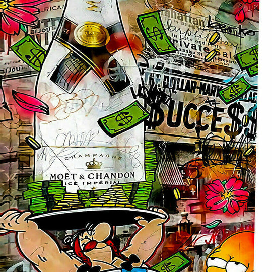 Pop Art Comicfiguren Leinwand Bilder Wandbilder - Hochwertiger Kunstdruck B8052