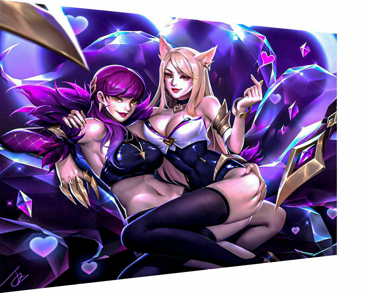 Leinwand Bilder Wandbilder LOL KDA Ahri Eve Games - Hochwertiger Kunstdruck A3177