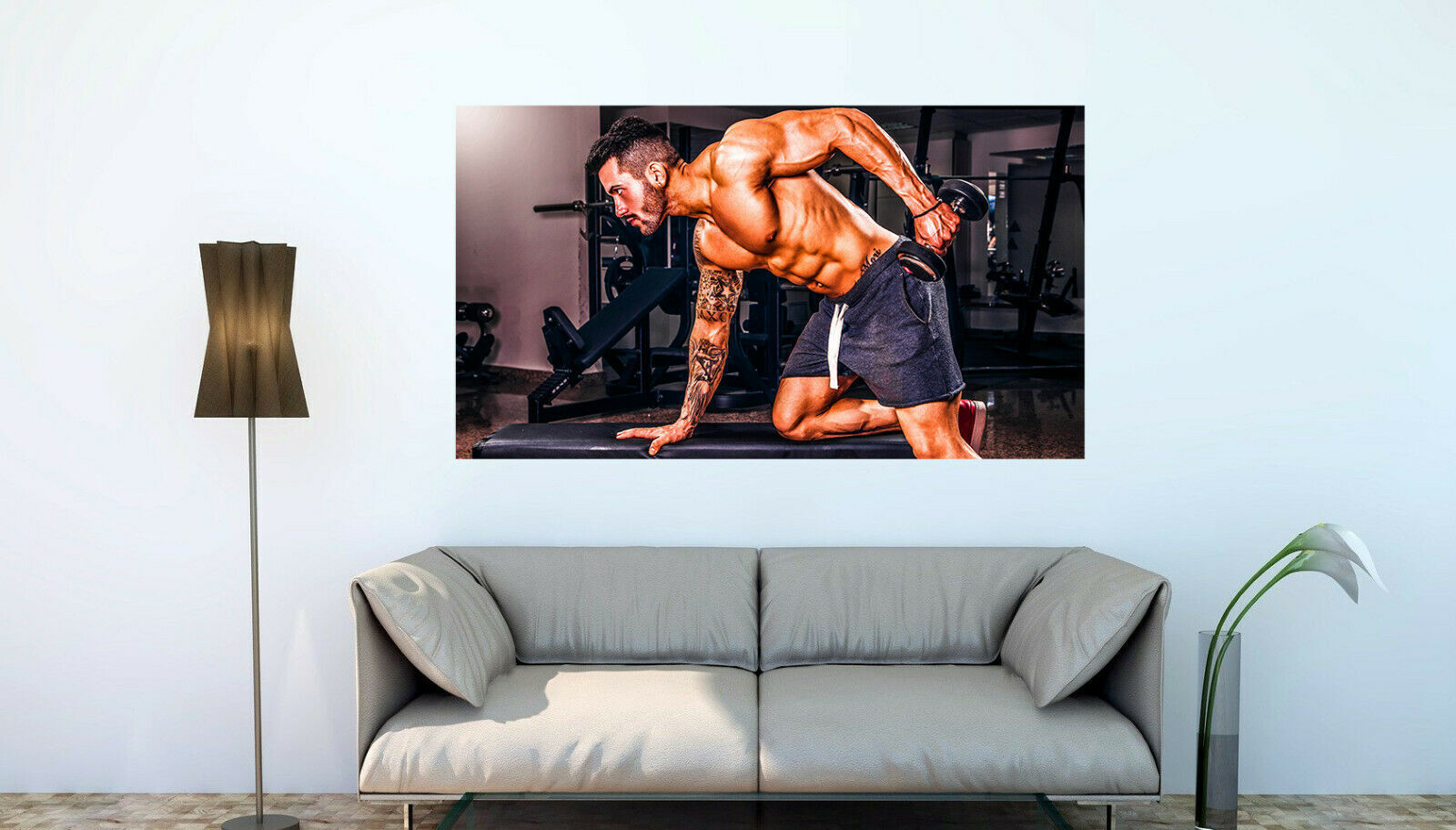 Leinwand Fitness Muskeln Sport Men Bilder Wandbilder - Hochwertiger Kunstdruck A3781