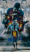 Fußball Lionel Messi FC Barcelona Leinwand Wandbilder - Hochwertiger Kunstdruck P5288