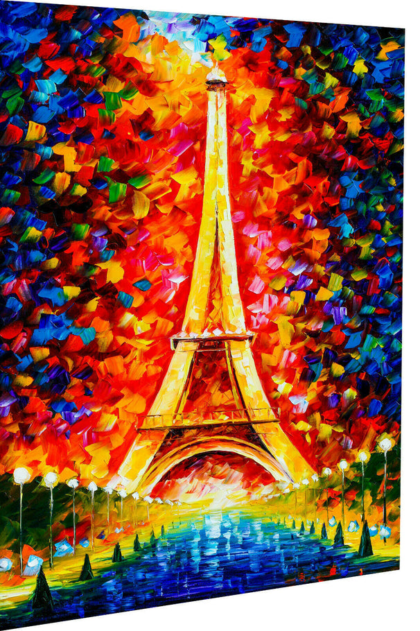Kunst Eifelturm Paris Leinwand Bilder Wandbilder - Hochwertiger Kunstdruck B8157