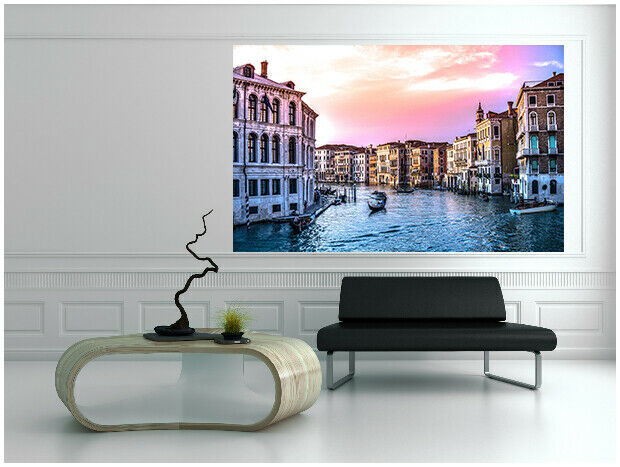 MagicCanvasArt Leinwand Stadt Venedig Bilder Nr 3015 - Hochwertiger Kunstdruck A3015