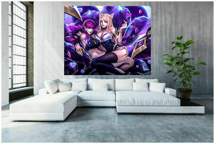 Leinwand Bilder Wandbilder LOL KDA Ahri Eve Games - Hochwertiger Kunstdruck A3177