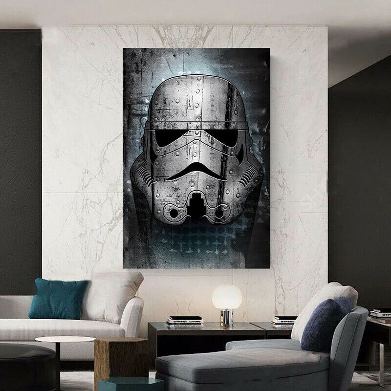 Star Wars Abstrakt Gesicht  Leinwand Bilder Wandbilder - Hochwertiger Kunstdruck B8114