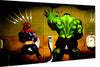 Pop Art FunnyHulk Leinwand Bilder Wandbilder - Hochwertiger Kunstdruck B8016